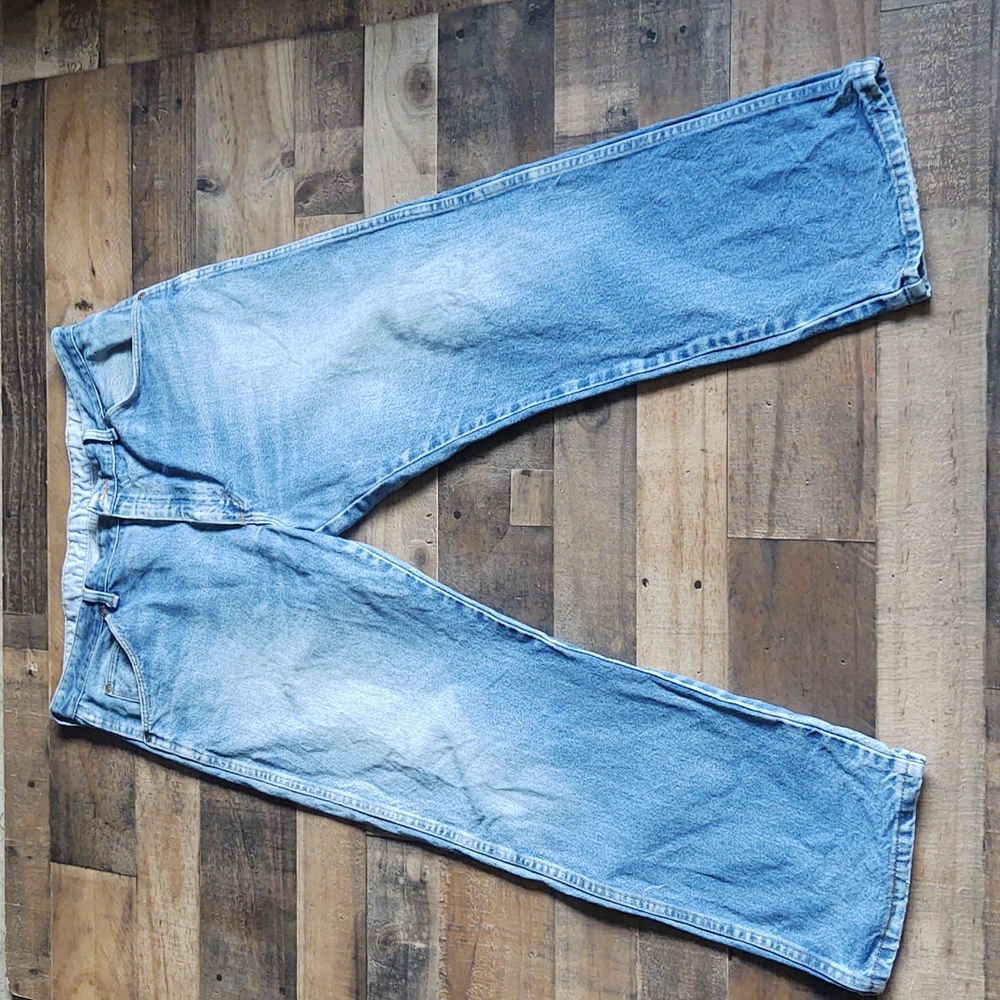 Vintage Wrangler Straight Leg Light Wash Denim Dad Jeans sz 38× 29 Mens